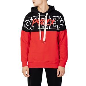 Pyrex Red Black Hoodie College Style Men Red Sweatshirts